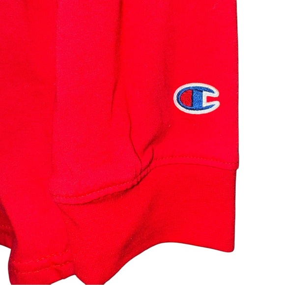 NWT CHAMPION Script Spell Out Logo Tee T-Shirt Red Boys Size XL - Picture 4 of 10